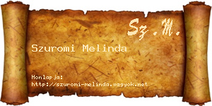 Szuromi Melinda névjegykártya
